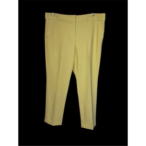 LOFT Marisa Trouser Butter Yellow Size 14 Dress Pants Pockets Career - Picture 2 of 10
